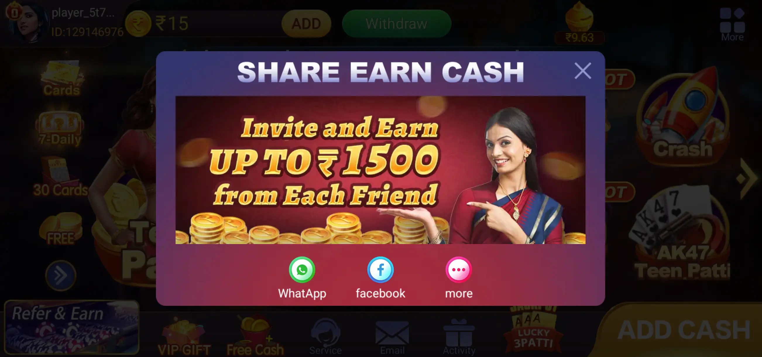 Teen Patti Master Apk Refer & Earn